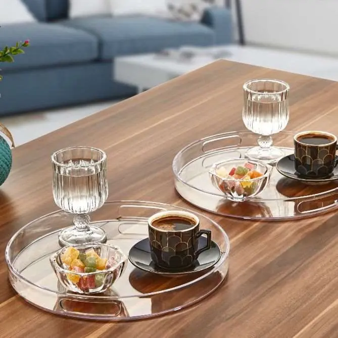 TEPSİ SUNUM YUVARLAK KRİSTAL #24