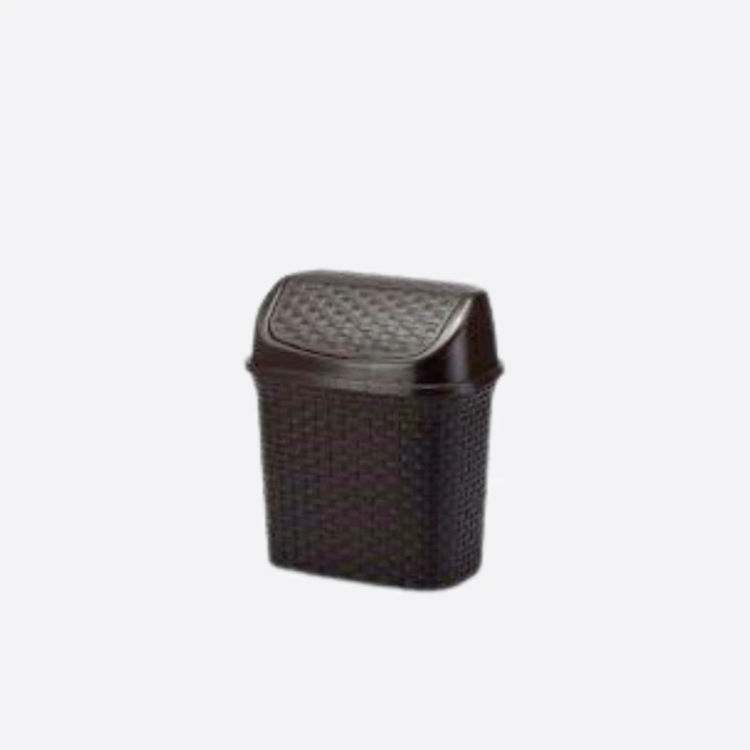 Rattan Click Dustbin