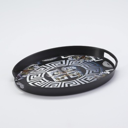 Large Patterned Oval Tray