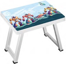 DECORATED FOLDING SIDE TABLE FOR KIDS