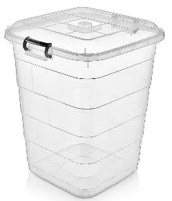 TRANSPARENT TETRİS SQUARE STORAGE BOX (35lt)