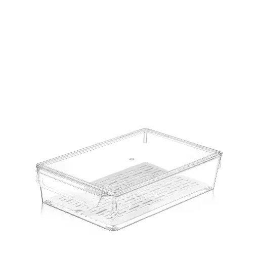 Refrigerator Organizer with Strainer and Lid
