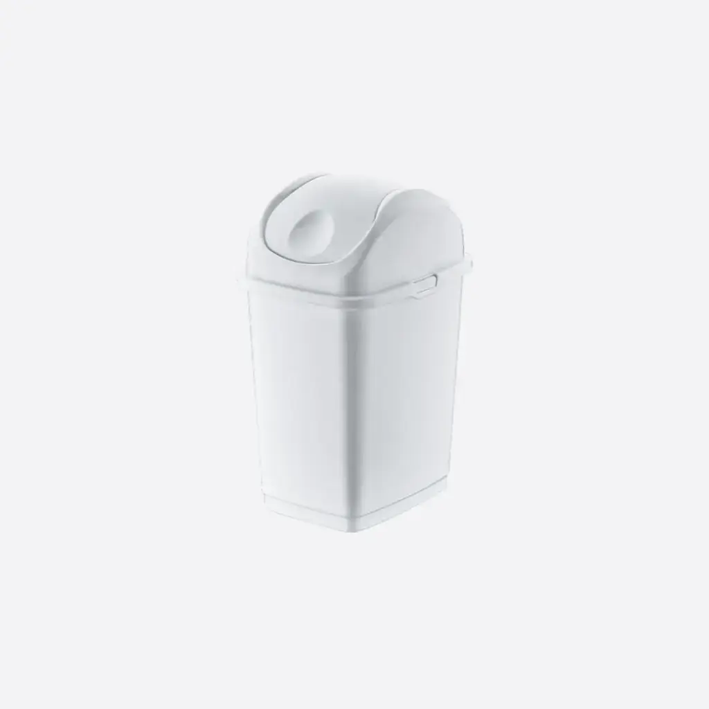 [09401] Slim Dustbin (White, 5lt)