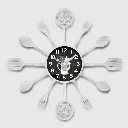 Galaxy Fork and Spoon Wall Clock