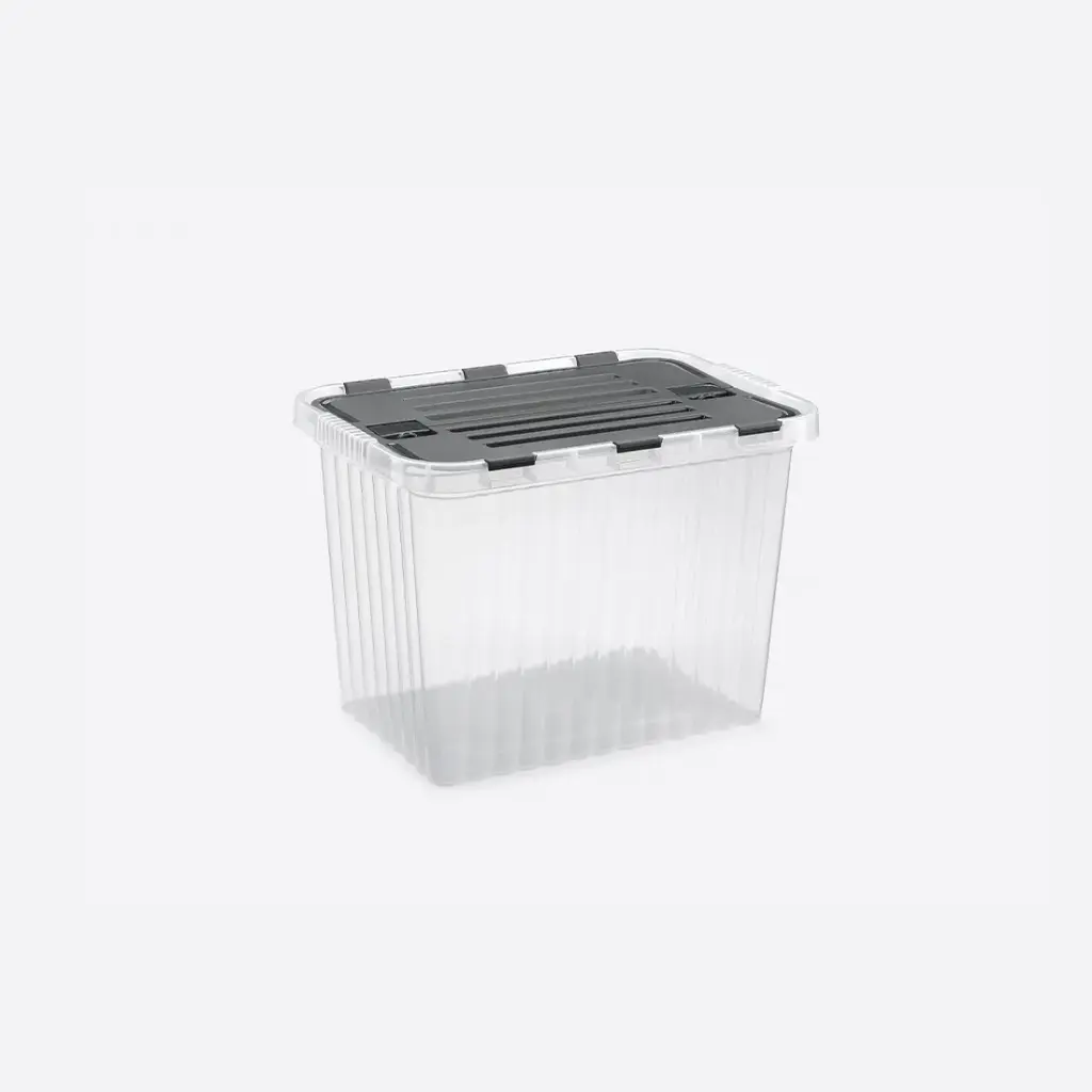 [20040] Transparent Split Box (16lt, Anthracite)