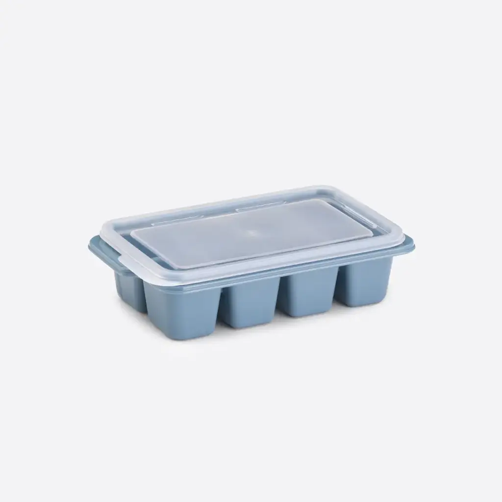 [16022] Ice Cube Tray With Lid (Mini, Blue)