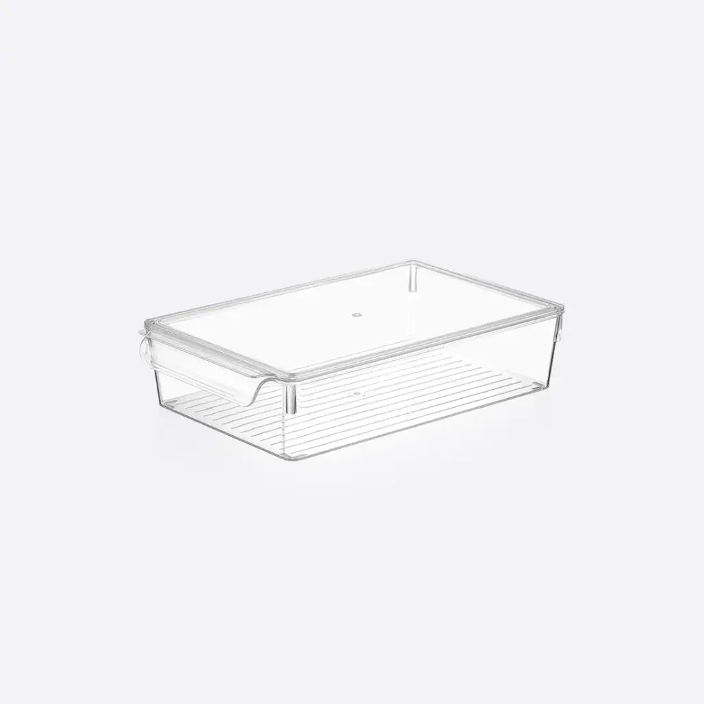 [07441] Ultra Clear Refrigerator Organizer With Lid (200x325x75)