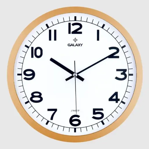 [216-A] GALAXY DUVAR SAATİ GOLD