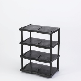 [BH-30] 4 Folded Black Shoe Shelves