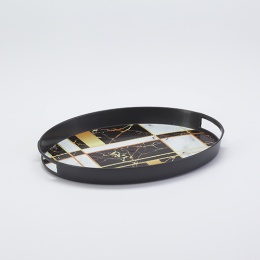 [MTN-403] Small Patterned Oval Tray