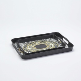 [MTN-402] 2-Pack Patterned Rectangular Tray