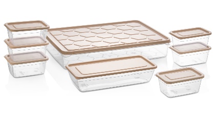 [1116 04] MULTI ORGANIZER STORAGE SET (8 PCS)(1 * 4,1lt / 1 * 900 ml / 6 * 250 ml)