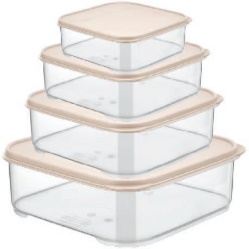 [1119 34] NANO STORAGE BOX SET (4 PCS IN 1 SET) (200ml-530ml-1,1lt-2,2lt)