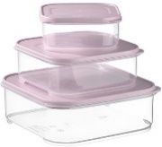 [1119 45] NANO STORAGE BOX SET (3 PCS IN 1 SET) (1,1lt-2,2lt-3,65lt)