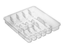[1169 93] TRANSPARENT ULTRA CUTLERY TRAY (38,5cm*42,5cm)