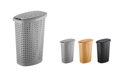 [2129 87] SLIM LAUNDRY BASKET (45lt)-NATURAL