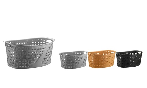 [2129 88] SLIM LAUNDRY BIN (25lt) -NATURAL