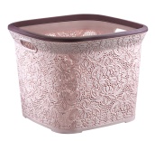 [2130 05] LACE SQUARE LAUNDRY BIN (38lt)