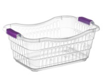 [2155 92] TRANSPARENT SQUARE LAUNDRY BIN-2 (40lt)