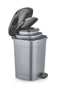 [4150 11] PEDAL CLASICO TRASH BIN SET (3 PCS IN 1 SET) (5-10-20lt)