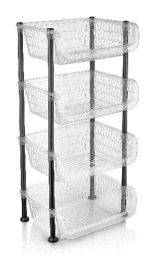 [5158 93] TRANSPARENT PANTRY NOSTALGIA SHELF (28cm*39cm*82,5cm)