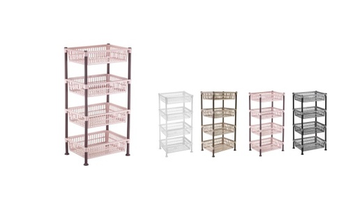 [5158 07] WHEELED NOSTALGIA SHELF (29cm*39,5cm*81cm)