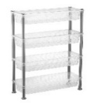 [5158 96] TRANSPARENT WHEELED SLIM NOSTALGIA SHELF (20cm*50cm*80,5cm)