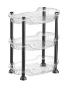 [5159 94] TRANSPARENT MINI OVAL SHELF-TRIPLE (21cm*30cm*33,5cm)
