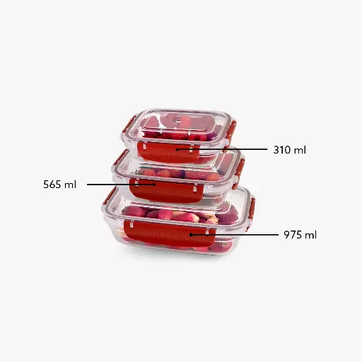 Ensemble de contenants de stockage rectangulaires Master Seal