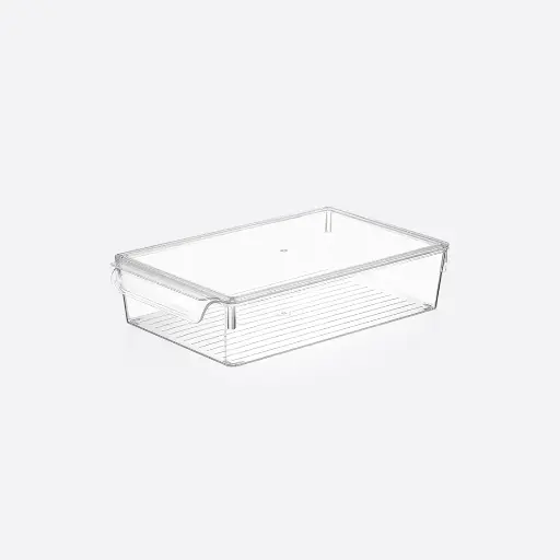 Ultra Clear Refrigerator Organizer With Lid